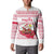 Poland Christmas Button Sweatshirt with Santa Children Gingerbread Map Outline and Red Snowflake Knit Pattern Design - Wonder Print Shop