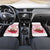 Poland Christmas Car Mats with Santa Children Gingerbread Map Outline and Red Snowflake Knit Pattern Design - Wonder Print Shop
