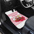 Poland Christmas Car Mats with Santa Children Gingerbread Map Outline and Red Snowflake Knit Pattern Design - Wonder Print Shop