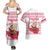 Poland Christmas Couples Matching Summer Maxi Dress and Hawaiian Shirt with Santa Children Gingerbread Map Outline and Red Snowflake Knit Pattern Design - Wonder Print Shop