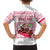 Poland Christmas Family Matching Off The Shoulder Long Sleeve Dress and Hawaiian Shirt with Santa Children Gingerbread Map Outline and Red Snowflake Knit Pattern Design - Wonder Print Shop