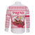 Poland Christmas Family Matching Off Shoulder Maxi Dress and Hawaiian Shirt with Santa Children Gingerbread Map Outline and Red Snowflake Knit Pattern Design - Wonder Print Shop