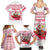 Poland Christmas Family Matching Summer Maxi Dress and Hawaiian Shirt with Santa Children Gingerbread Map Outline and Red Snowflake Knit Pattern Design - Wonder Print Shop