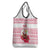 Poland Christmas Grocery Bag with Santa Children Gingerbread Map Outline and Red Snowflake Knit Pattern Design - Wonder Print Shop