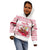 Poland Christmas Kid Hoodie with Santa Children Gingerbread Map Outline and Red Snowflake Knit Pattern Design - Wonder Print Shop