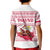 Poland Christmas Kid Polo Shirt with Santa Children Gingerbread Map Outline and Red Snowflake Knit Pattern Design - Wonder Print Shop