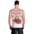 Poland Christmas Men Tank Top with Santa Children Gingerbread Map Outline and Red Snowflake Knit Pattern Design - Wonder Print Shop