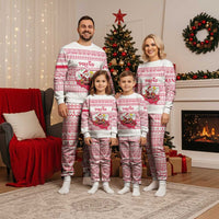 Poland Christmas Pajama Set with Santa Children Gingerbread Map Outline and Red Snowflake Knit Pattern Design - Wonder Print Shop