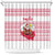 Poland Christmas Shower Curtain with Santa Children Gingerbread Map Outline and Red Snowflake Knit Pattern Design - Wonder Print Shop