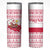 Poland Christmas Skinny Tumbler with Santa Children Gingerbread Map Outline and Red Snowflake Knit Pattern Design - Wonder Print Shop