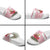 Poland Christmas Slide Sandals with Santa Children Gingerbread Map Outline and Red Snowflake Knit Pattern Design - Wonder Print Shop