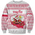 Poland Christmas Sweatshirt with Santa Children Gingerbread Map Outline and Red Snowflake Knit Pattern Design - Wonder Print Shop