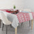 Poland Christmas Tablecloth with Santa Children Gingerbread Map Outline and Red Snowflake Knit Pattern Design - Wonder Print Shop