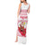 Poland Christmas Tank Maxi Dress with Santa Children Gingerbread Map Outline and Red Snowflake Knit Pattern Design - Wonder Print Shop