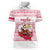 Poland Christmas Women Polo Shirt with Santa Children Gingerbread Map Outline and Red Snowflake Knit Pattern Design - Wonder Print Shop