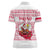 Poland Christmas Women Polo Shirt with Santa Children Gingerbread Map Outline and Red Snowflake Knit Pattern Design - Wonder Print Shop