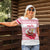 Poland Christmas Women Polo Shirt with Santa Children Gingerbread Map Outline and Red Snowflake Knit Pattern Design - Wonder Print Shop