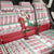 Italy Christmas Back Car Seat Cover with Pizza Chef Santa Leaning Tower Colosseum and Red Green Holiday Pattern Design - Wonder Print Shop