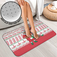 Italy Christmas Bathroom Set with Pizza Chef Santa Leaning Tower Colosseum and Red Green Holiday Pattern Design - Wonder Print Shop