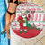 Italy Christmas Beach Blanket with Pizza Chef Santa Leaning Tower Colosseum and Red Green Holiday Pattern Design - Wonder Print Shop