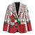 Italy Christmas Blazer with Pizza Chef Santa Leaning Tower Colosseum and Red Green Holiday Pattern Design - Wonder Print Shop
