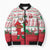 Italy Christmas Bomber Puffer Jacket with Pizza Chef Santa Leaning Tower Colosseum and Red Green Holiday Pattern Design - Wonder Print Shop