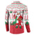 Italy Christmas Button Sweatshirt with Pizza Chef Santa Leaning Tower Colosseum and Red Green Holiday Pattern Design - Wonder Print Shop