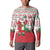 Italy Christmas Button Sweatshirt with Pizza Chef Santa Leaning Tower Colosseum and Red Green Holiday Pattern Design - Wonder Print Shop