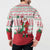 Italy Christmas Button Sweatshirt with Pizza Chef Santa Leaning Tower Colosseum and Red Green Holiday Pattern Design - Wonder Print Shop