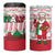 Italy Christmas 4 in 1 Can Cooler Tumbler with Pizza Chef Santa Leaning Tower Colosseum and Red Green Holiday Pattern Design - Wonder Print Shop