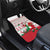 Italy Christmas Car Mats with Pizza Chef Santa Leaning Tower Colosseum and Red Green Holiday Pattern Design - Wonder Print Shop