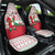 Italy Christmas Car Seat Cover with Pizza Chef Santa Leaning Tower Colosseum and Red Green Holiday Pattern Design - Wonder Print Shop