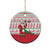 Italy Christmas Ceramic Ornament with Pizza Chef Santa Leaning Tower Colosseum and Red Green Holiday Pattern Design - Wonder Print Shop