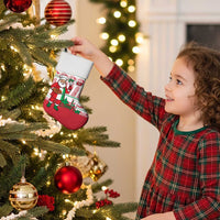 Italy Christmas Stocking with Pizza Chef Santa Leaning Tower Colosseum and Red Green Holiday Pattern Design - Wonder Print Shop