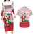 Italy Christmas Couples Matching Long Sleeve Bodycon Dress and Hawaiian Shirt with Pizza Chef Santa Leaning Tower Colosseum and Red Green Holiday Pattern Design - Wonder Print Shop