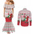 Italy Christmas Couples Matching Mermaid Dress and Long Sleeve Button Shirt with Pizza Chef Santa Leaning Tower Colosseum and Red Green Holiday Pattern Design - Wonder Print Shop