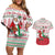 Italy Christmas Couples Matching Off Shoulder Short Dress and Hawaiian Shirt with Pizza Chef Santa Leaning Tower Colosseum and Red Green Holiday Pattern Design - Wonder Print Shop