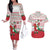 Italy Christmas Couples Matching Off The Shoulder Long Sleeve Dress and Hawaiian Shirt with Pizza Chef Santa Leaning Tower Colosseum and Red Green Holiday Pattern Design - Wonder Print Shop