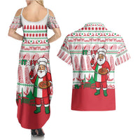 Italy Christmas Couples Matching Summer Maxi Dress and Hawaiian Shirt with Pizza Chef Santa Leaning Tower Colosseum and Red Green Holiday Pattern Design - Wonder Print Shop