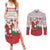 Italy Christmas Couples Matching Summer Maxi Dress and Long Sleeve Button Shirt with Pizza Chef Santa Leaning Tower Colosseum and Red Green Holiday Pattern Design - Wonder Print Shop