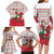 Italy Christmas Family Matching Long Sleeve Bodycon Dress and Hawaiian Shirt with Pizza Chef Santa Leaning Tower Colosseum and Red Green Holiday Pattern Design - Wonder Print Shop