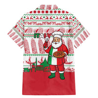 Italy Christmas Family Matching Mermaid Dress and Hawaiian Shirt with Pizza Chef Santa Leaning Tower Colosseum and Red Green Holiday Pattern Design - Wonder Print Shop
