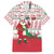 Italy Christmas Family Matching Off The Shoulder Long Sleeve Dress and Hawaiian Shirt with Pizza Chef Santa Leaning Tower Colosseum and Red Green Holiday Pattern Design - Wonder Print Shop