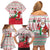 Italy Christmas Family Matching Off Shoulder Short Dress and Hawaiian Shirt with Pizza Chef Santa Leaning Tower Colosseum and Red Green Holiday Pattern Design - Wonder Print Shop