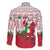Italy Christmas Family Matching Off Shoulder Short Dress and Hawaiian Shirt with Pizza Chef Santa Leaning Tower Colosseum and Red Green Holiday Pattern Design - Wonder Print Shop
