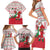 Italy Christmas Family Matching Short Sleeve Bodycon Dress and Hawaiian Shirt with Pizza Chef Santa Leaning Tower Colosseum and Red Green Holiday Pattern Design - Wonder Print Shop