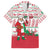 Italy Christmas Family Matching Short Sleeve Bodycon Dress and Hawaiian Shirt with Pizza Chef Santa Leaning Tower Colosseum and Red Green Holiday Pattern Design - Wonder Print Shop