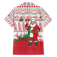 Italy Christmas Hawaiian Shirt with Pizza Chef Santa Leaning Tower Colosseum and Red Green Holiday Pattern Design - Wonder Print Shop