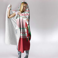 Italy Christmas Hooded Blanket with Pizza Chef Santa Leaning Tower Colosseum and Red Green Holiday Pattern Design - Wonder Print Shop