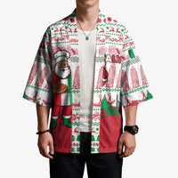 Italy Christmas Kimono with Pizza Chef Santa Leaning Tower Colosseum and Red Green Holiday Pattern Design - Wonder Print Shop